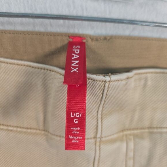 Spanx Pull On Shorts Denim Chino Women's Large Stretch Lightweight Tummy Control - Picture 5 of 10